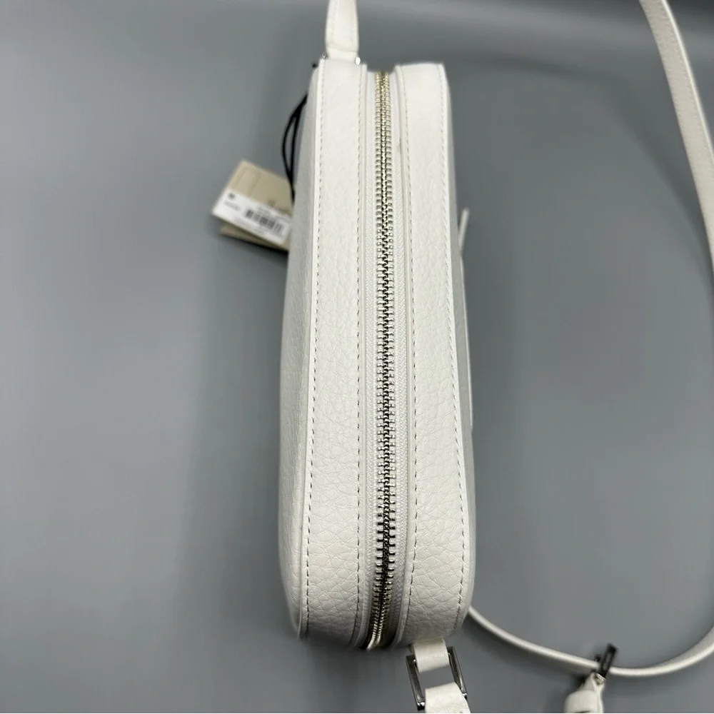 AllSaints Leather White Camera Crossbody Bag